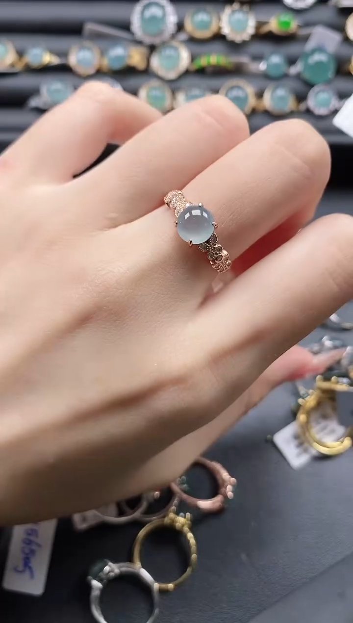 【闪购商品】翡翠戒指银S925镶嵌1111