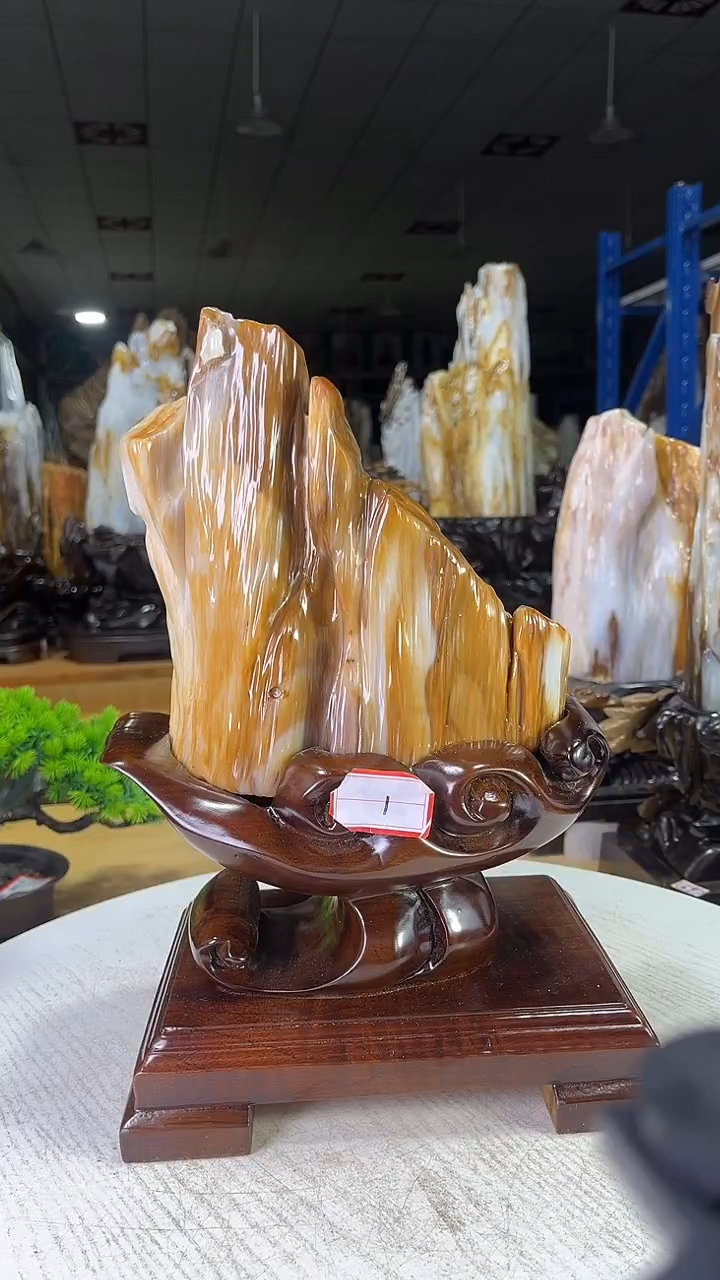 未镶嵌珠宝奇石硅化玉三*520