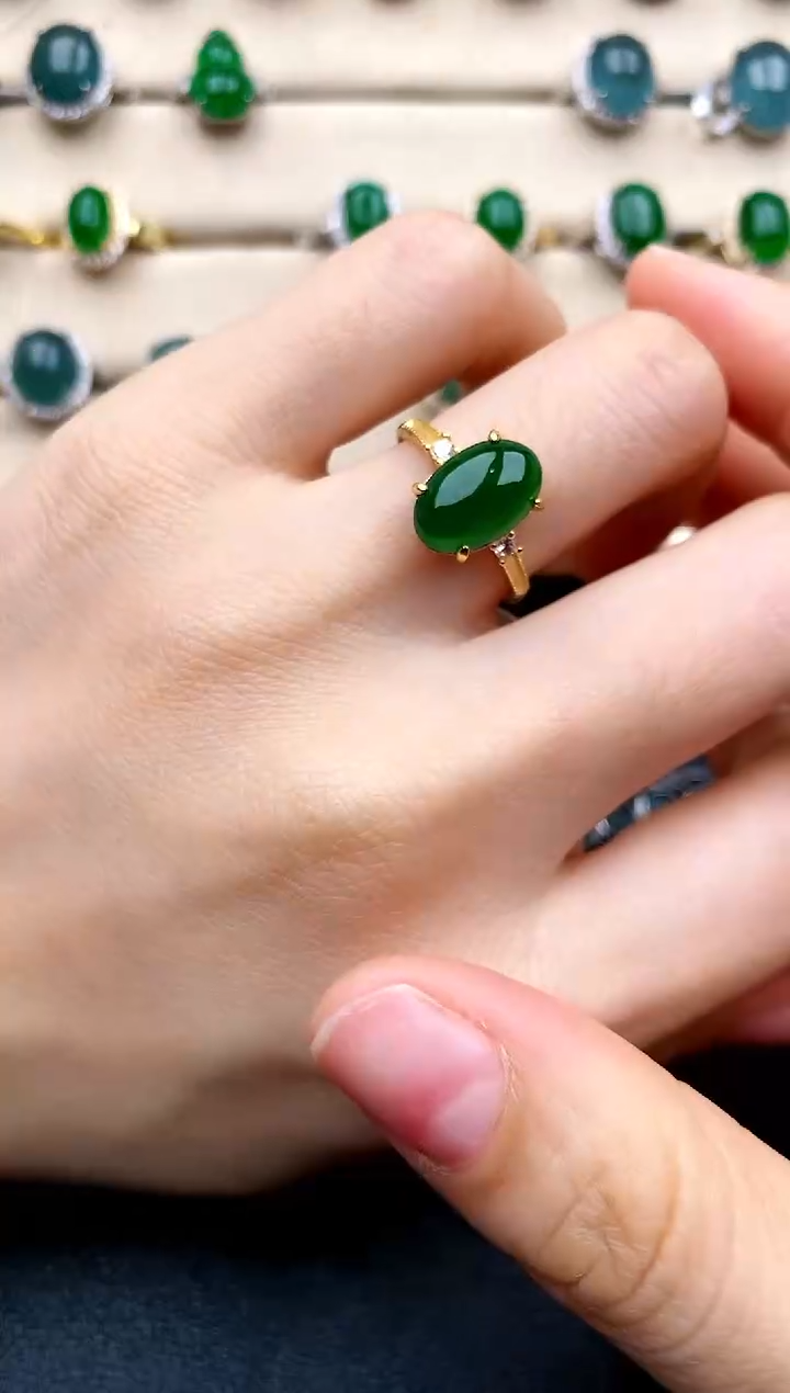 【闪购商品】翡翠戒指银S925镶嵌....