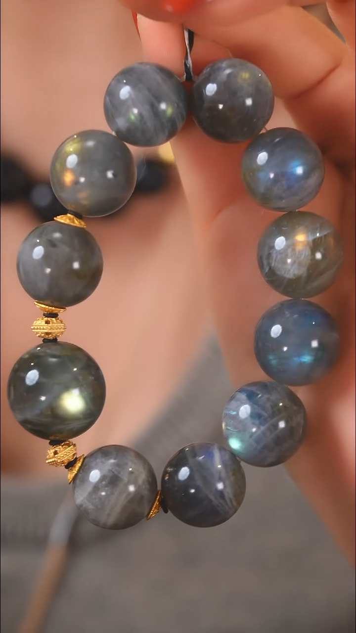 未镶嵌手串月光石金****eD2771 灰月光石 手串