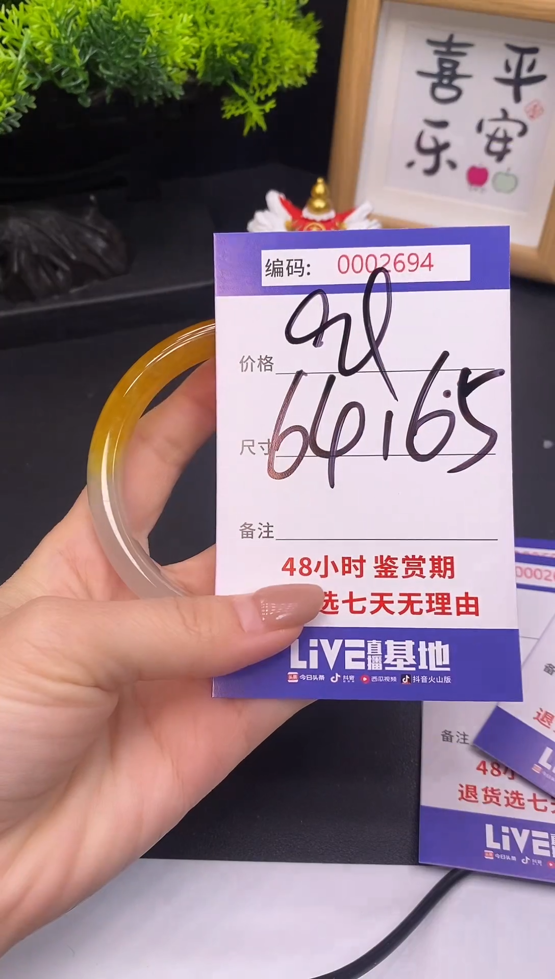 未镶嵌手镯翡翠0002694