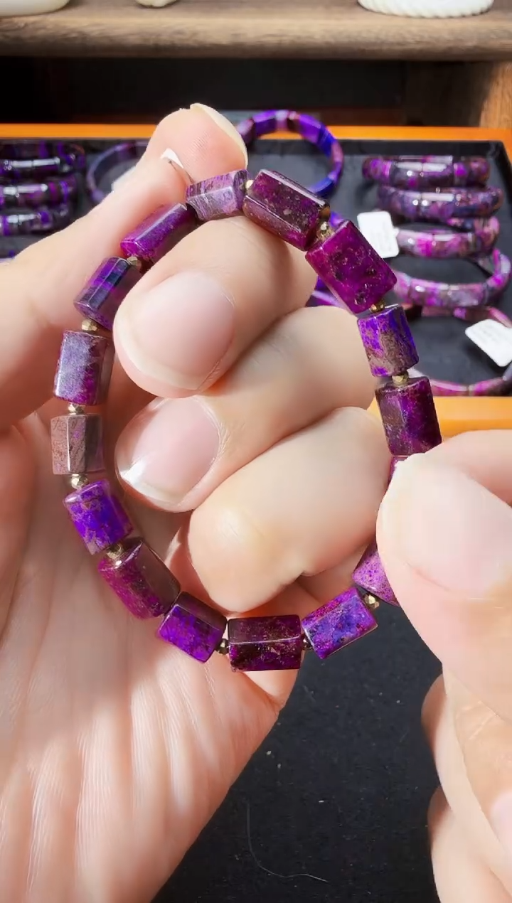 苏纪石（舒俱来）18K金镶嵌南非老矿项链@多样性发其一