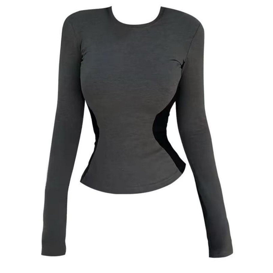 修容沙漏腰磨毛上衣