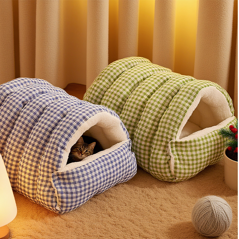 网红宠物窝小型狗窝拆洗房窝封闭式猫床猫窝加绒睡袋猫狗犬小狗窝