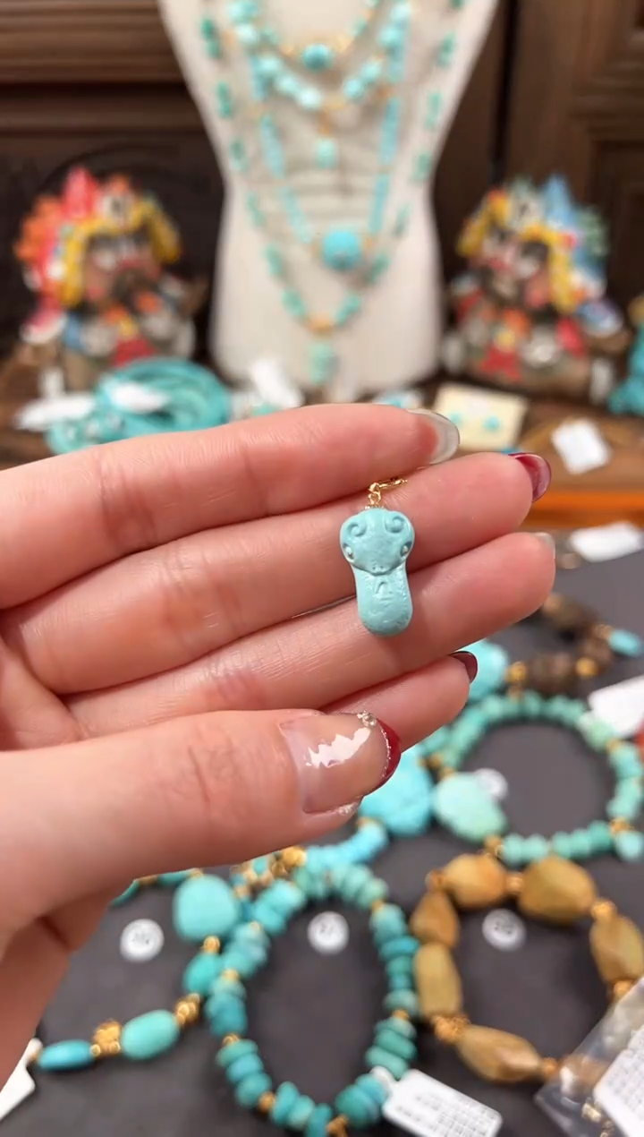 【闪购商品】绿松石提溜18K金镶嵌绿松石提溜