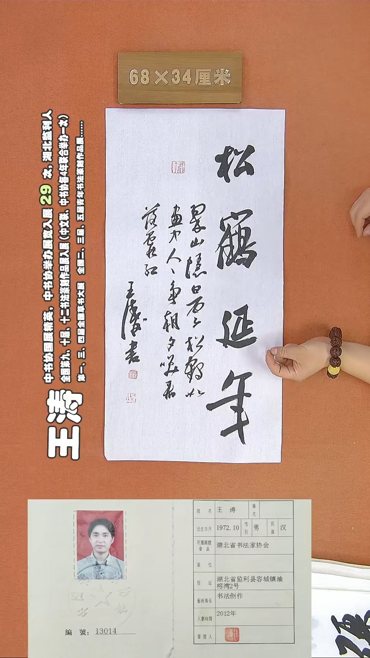 【闪购商品】书法290王涛书法作品