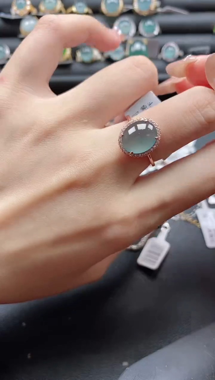 【闪购商品】翡翠戒指银S925镶嵌1111