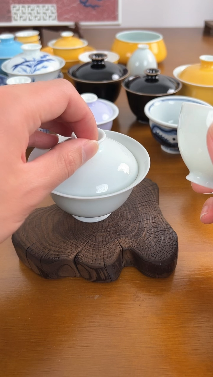 【闪购商品】照夜白薄胎白胎盖碗