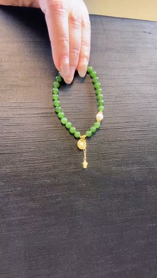 【闪购商品】和田玉手链银S925镶嵌和田玉