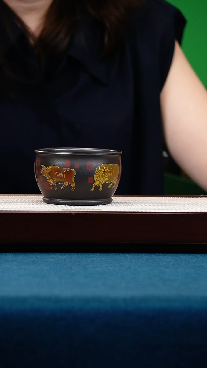 茶壶紫砂石黄五牛主人杯