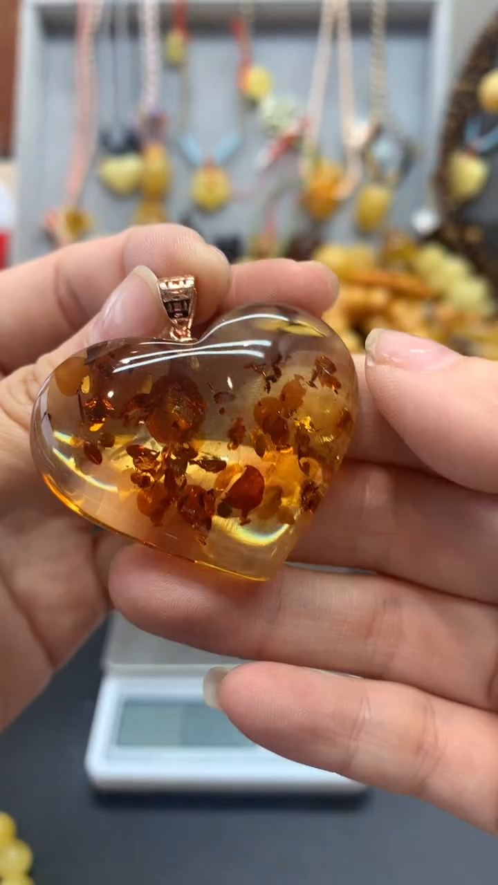 【闪购商品】琥珀珠宝奇石银S925镶嵌71
