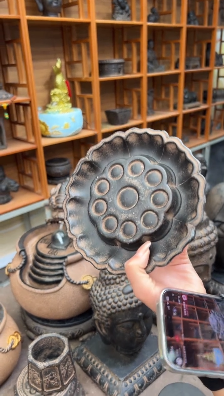 陶土【火山泥】莲蓬壶承