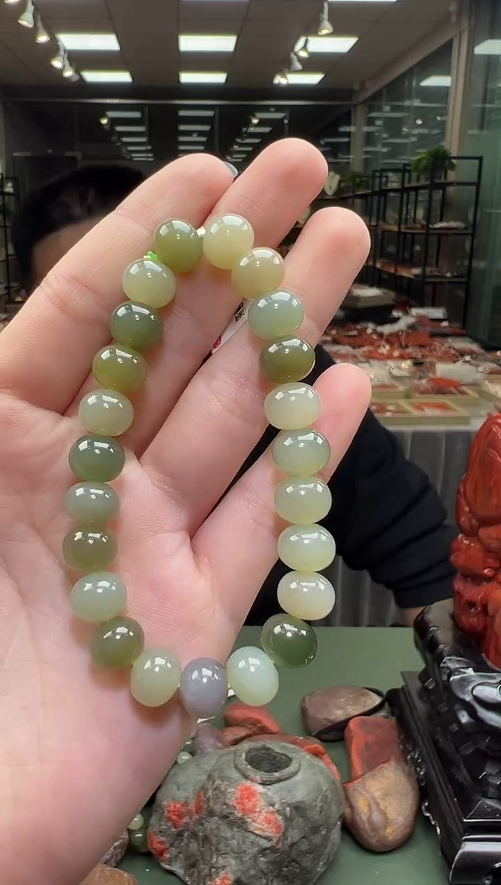 【闪购商品】和田玉手串未镶嵌单圈手串一条约9mm+ 多样性发货