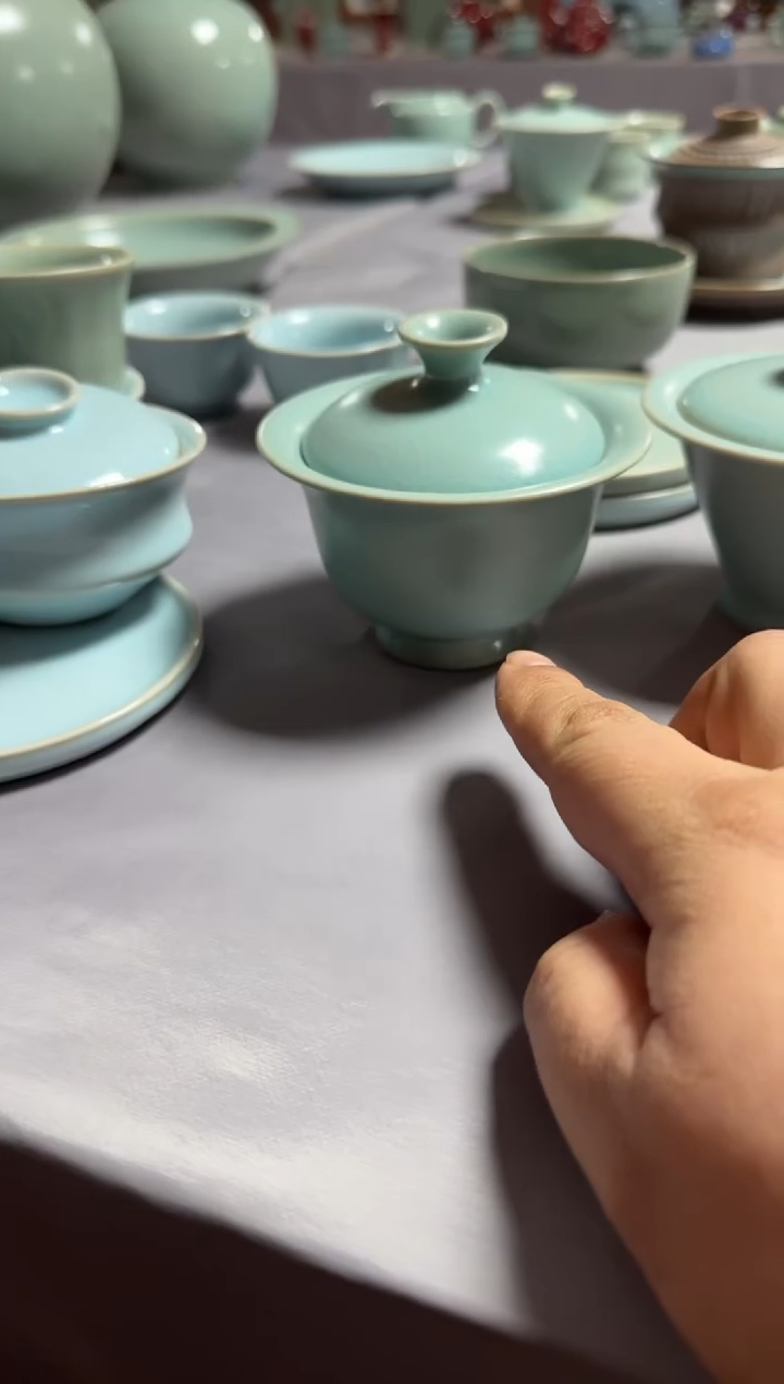 汝瓷平顶山汝瓷产品   元宝盖碗