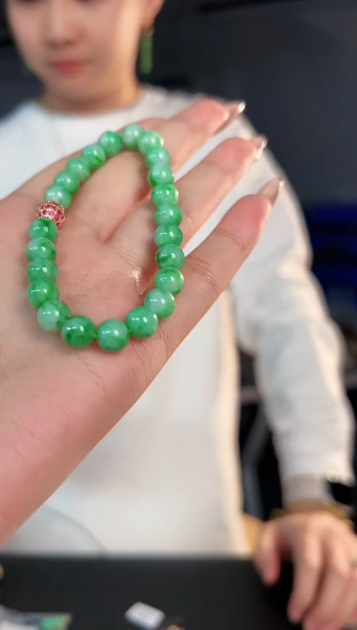【闪购商品】翡翠手链未镶嵌缅料A货/支持复检/一件