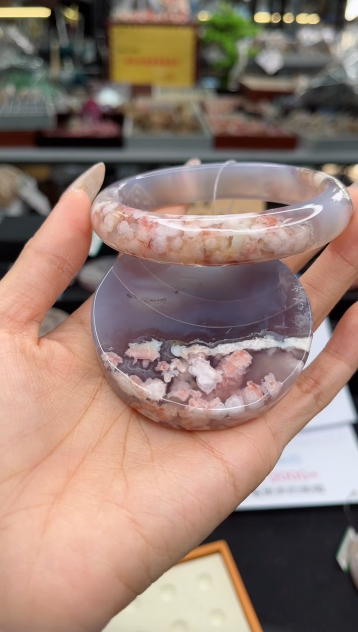 【闪购商品】石英质玉手镯未镶嵌66圈口（赠品镯心）S9942