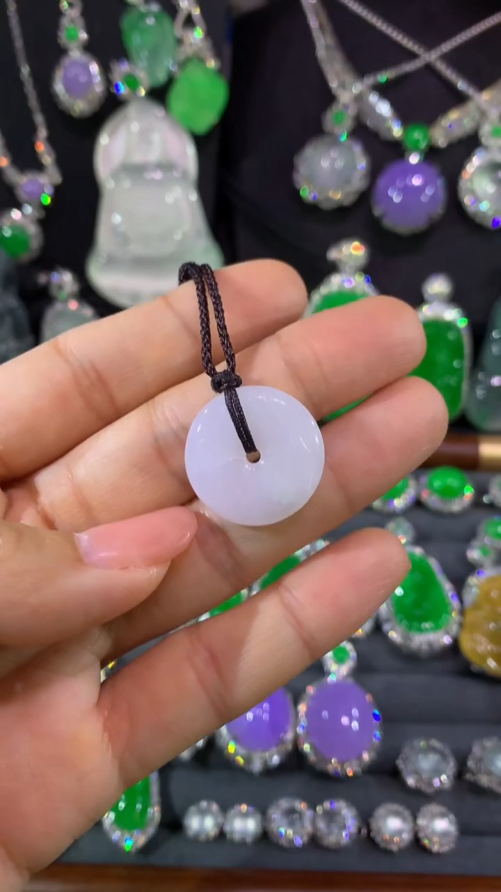 吊坠(不含链)未镶嵌翡翠平安扣