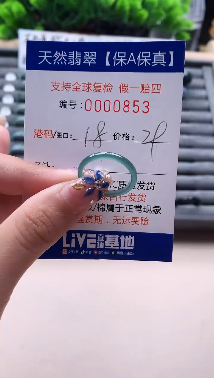 未镶嵌戒指翡翠853