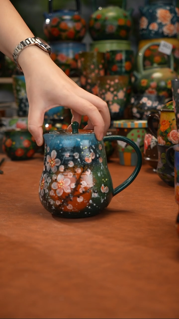 紫砂油画   釉下彩   壶