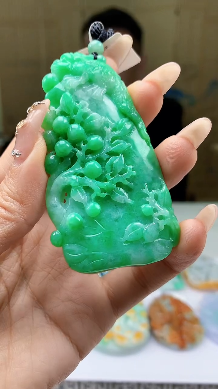 【闪购商品】定制翡翠未镶嵌5155ty-毛货挂件101