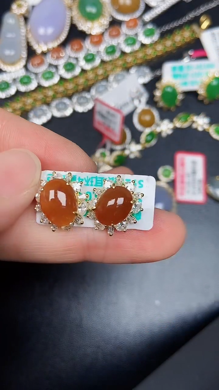 银S925镶嵌戒指翡翠8500