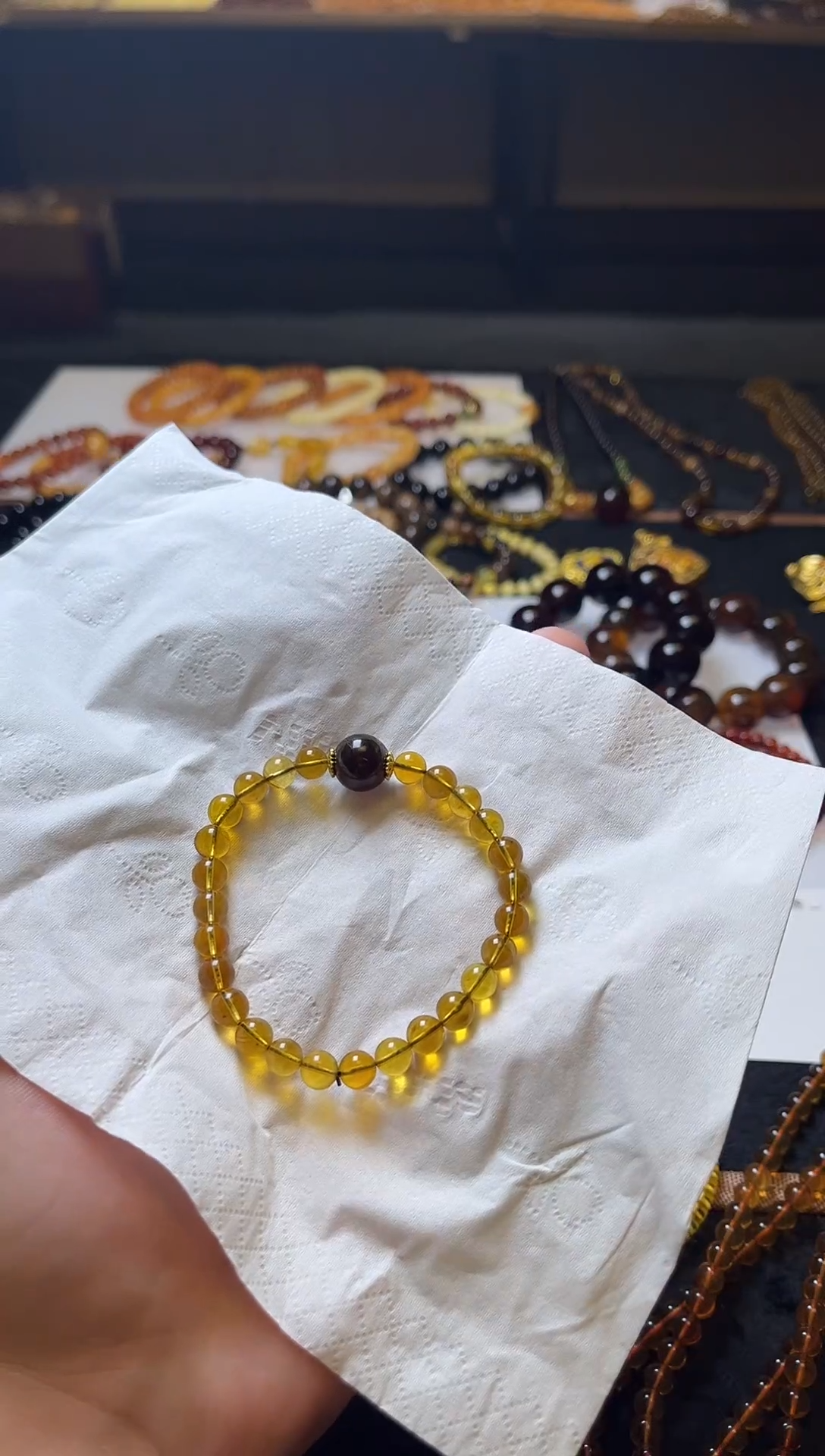 手串琥珀合金DIY手串