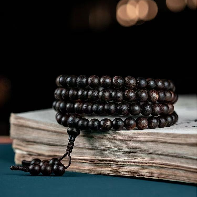 沉水越南芽庄黑奇楠手串天然老棋楠沉香