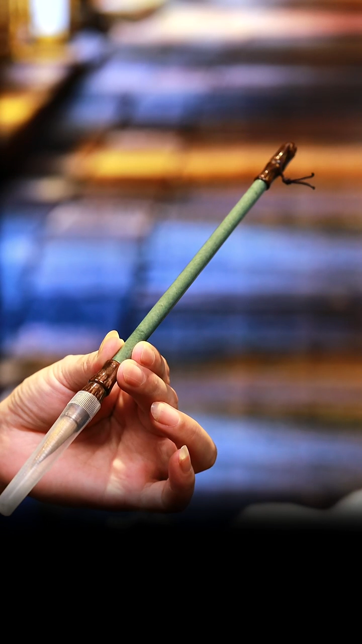 未镶嵌摆件翡翠毛笔