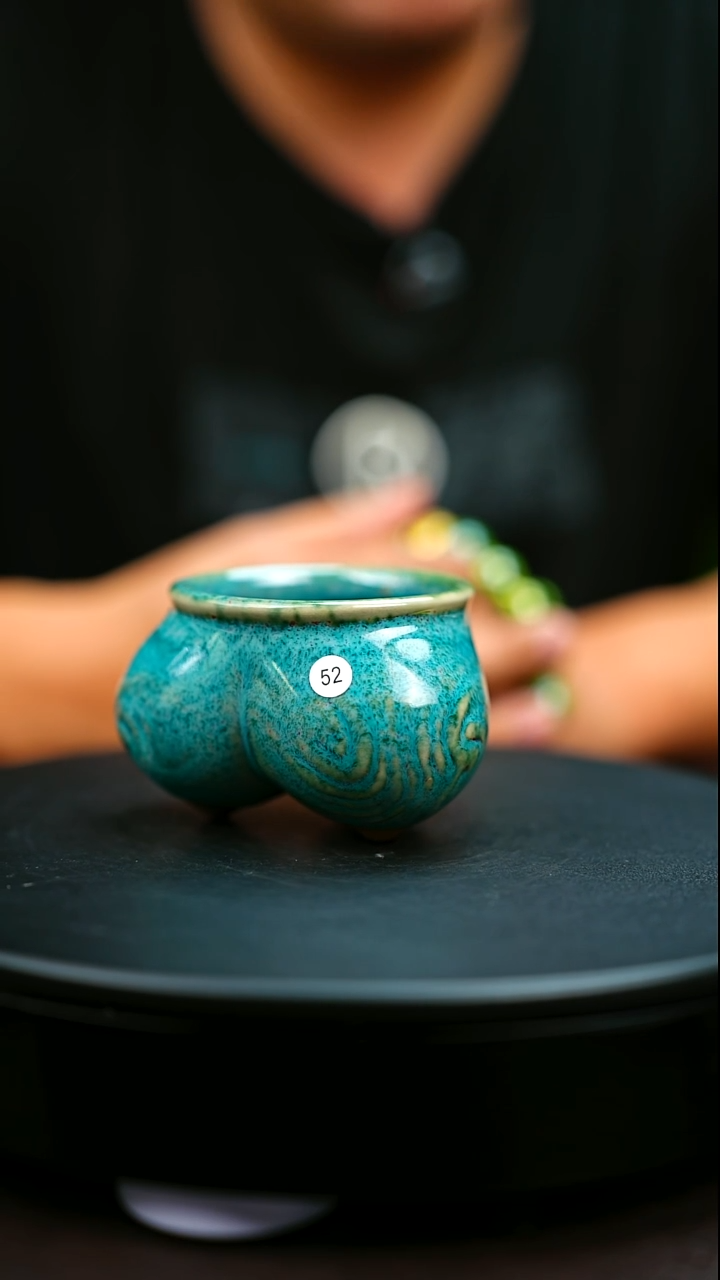 52#原矿钧瓷炉钧釉仰韶杯