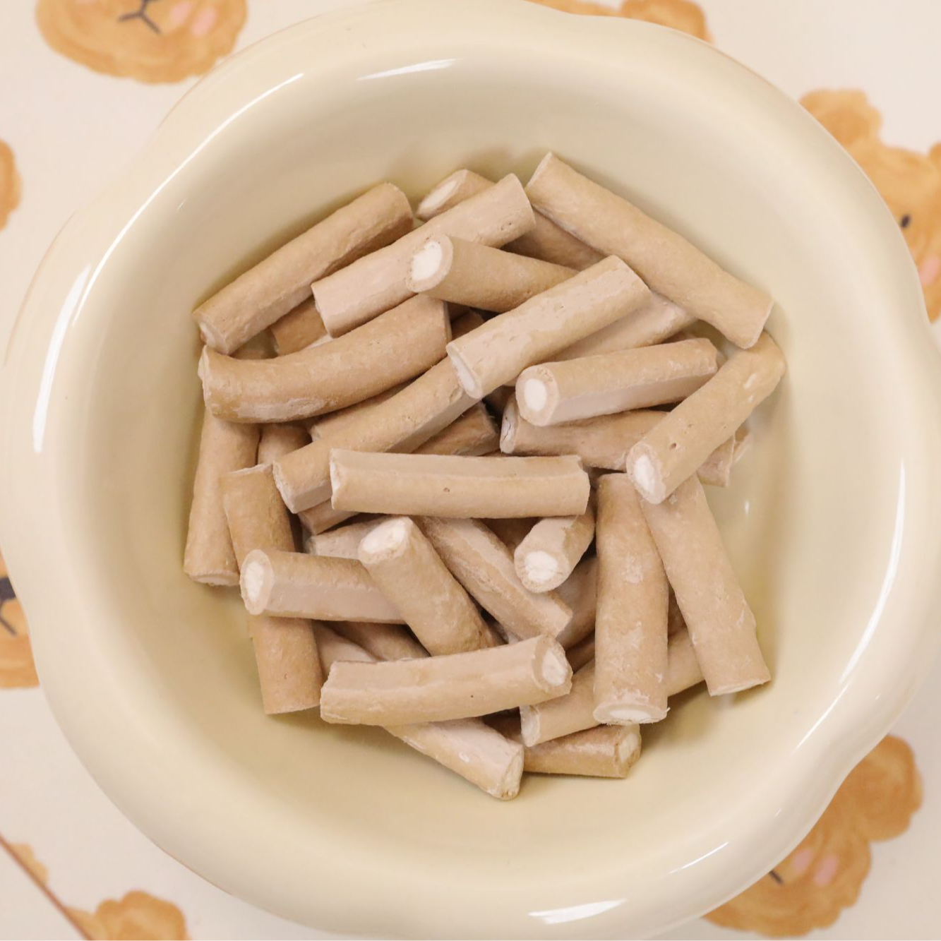 鸭肉夹心羊奶棒冻干 洁齿棒 碎版