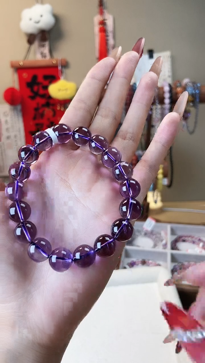 【闪购商品】水晶手链未镶嵌11m巴西紫水晶