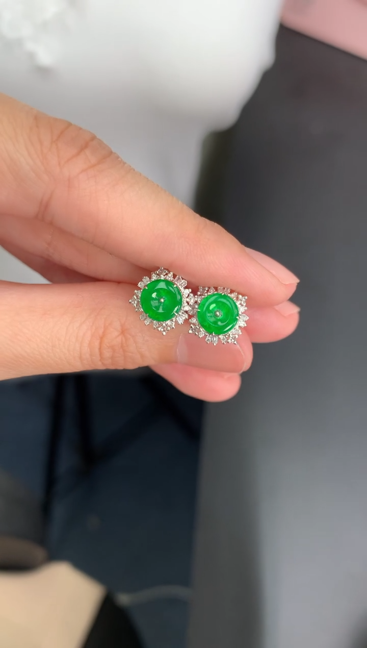 【闪购商品】定制翡翠18K金镶嵌模式推广期24小时鉴赏期