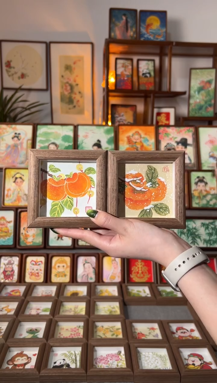 【闪购商品】国画串串好柿 小雪柿 一组11