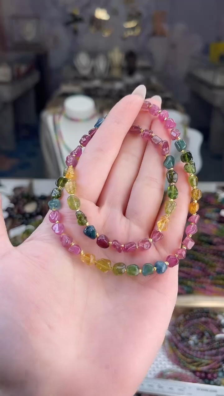 /未镶嵌碧玺碧玺项链多样性发货