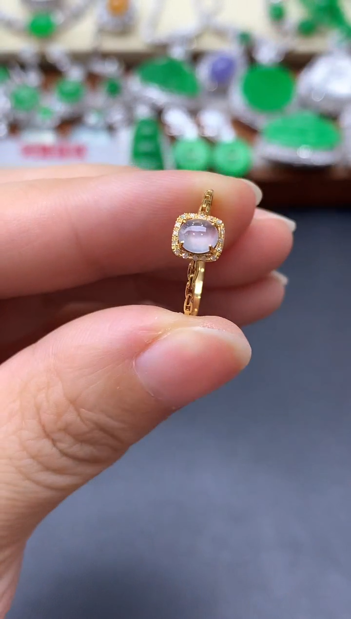 18K金镶嵌戒指翡翠228-中国好珍宝