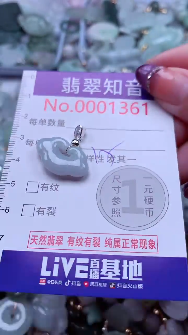 翡翠未镶嵌吊坠(不含链)1361