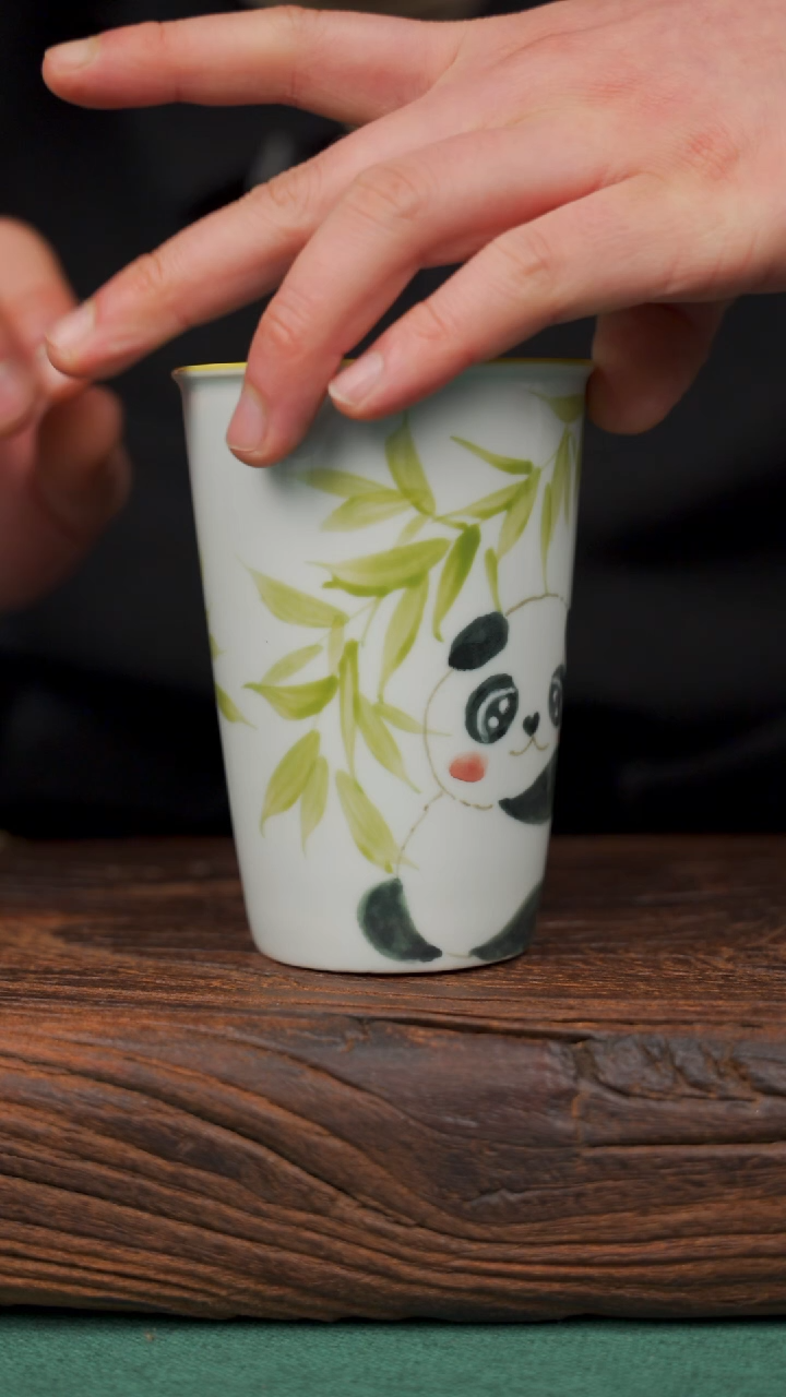 【闪购商品】瓷片59寻一缕瓷香杯釉下手工手绘瓷器