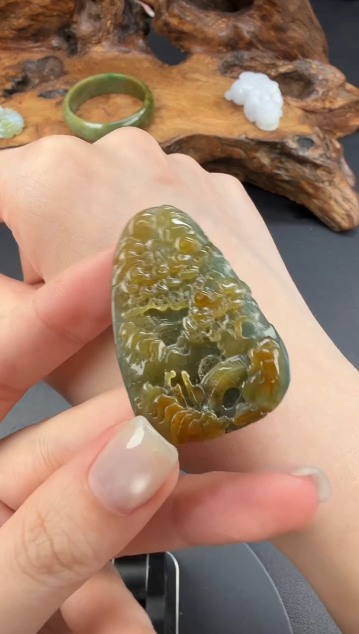 吊坠(不含链)未镶嵌翡翠翡翠饰品-119