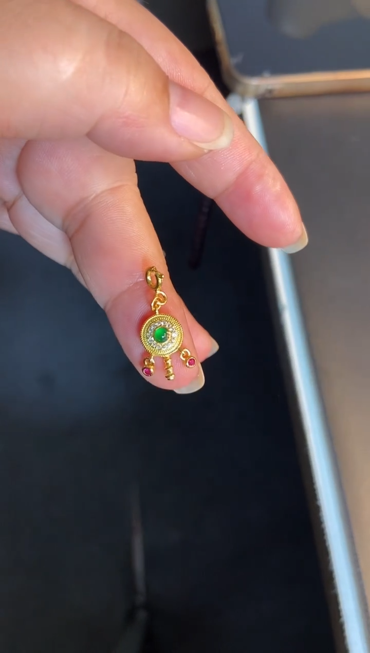 吊坠(不含链)银S925镶嵌翡翠1