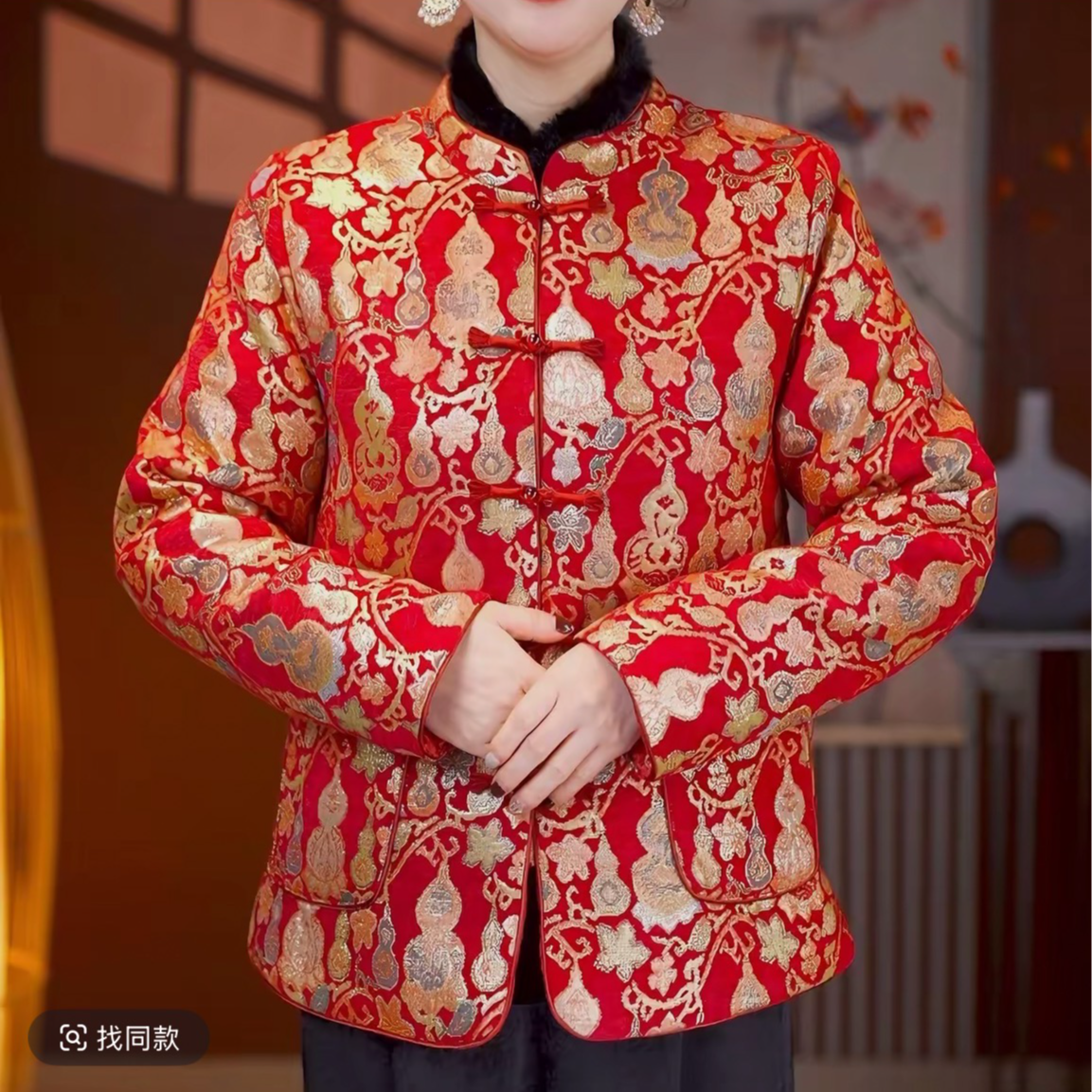 MS[丽姐.优选]福禄提花外套