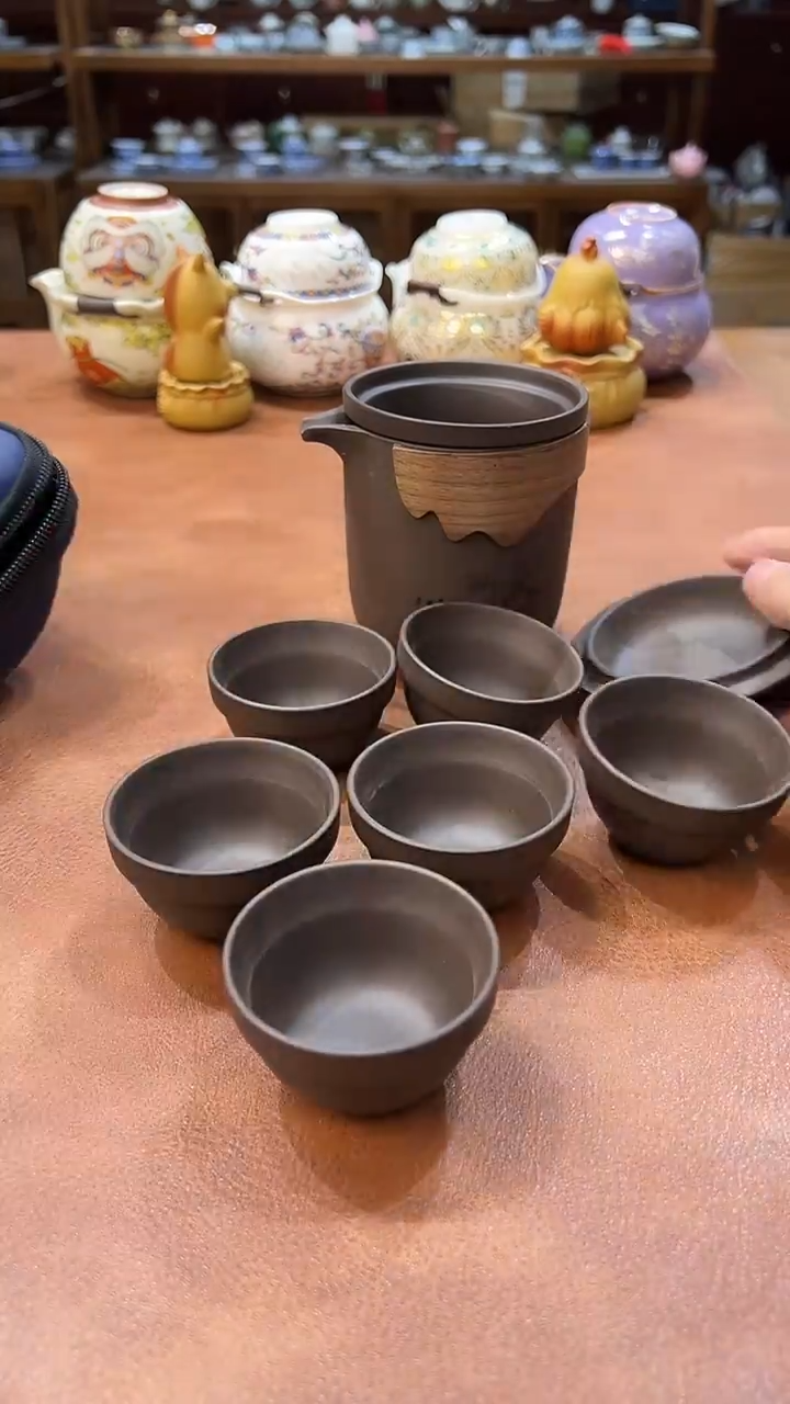 真的很便宜会开片的旅行茶具