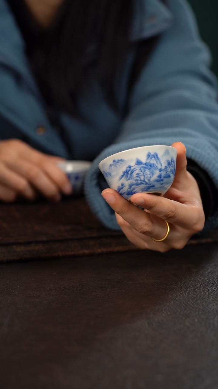 【闪购商品】杯聚澜堂山水小鸡缸杯