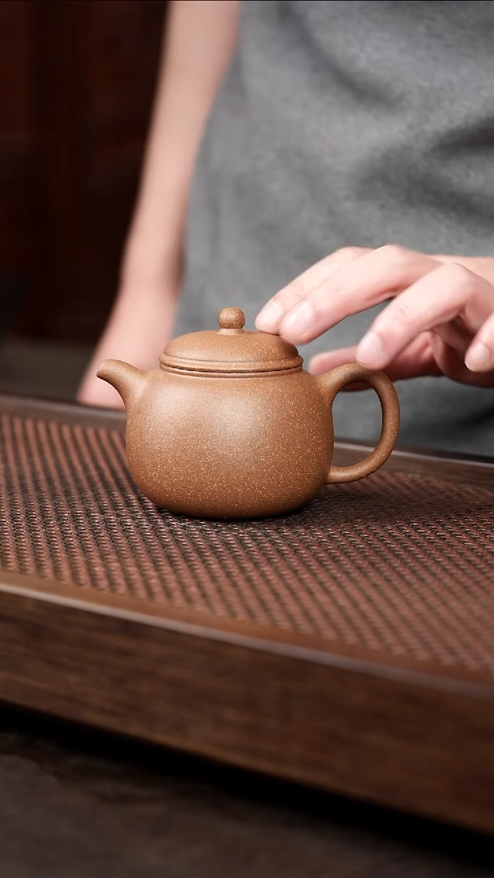 茶壶紫砂青降坡匏尊  大