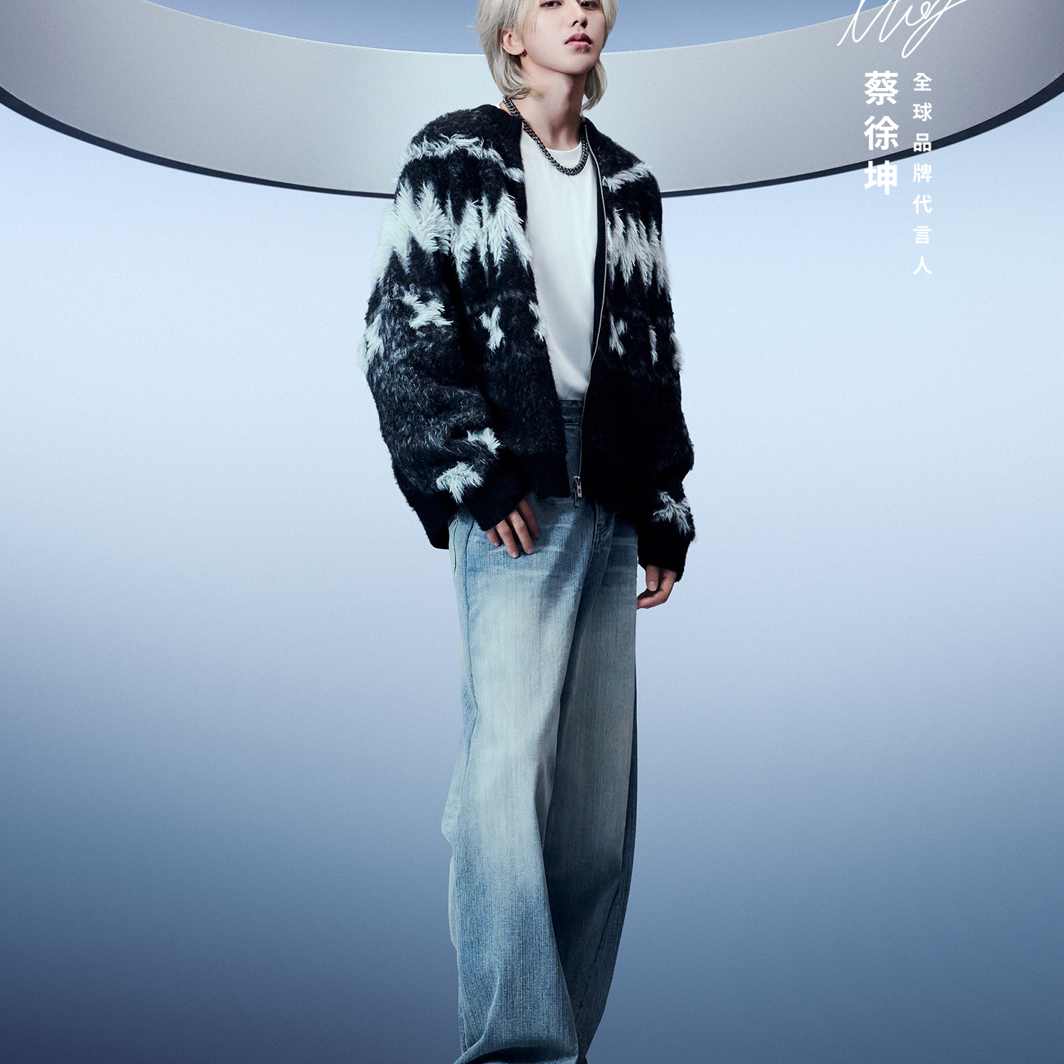 【蔡徐坤同款】BONELESS复古水洗结构牛仔裤街头潮牌设计感休闲裤