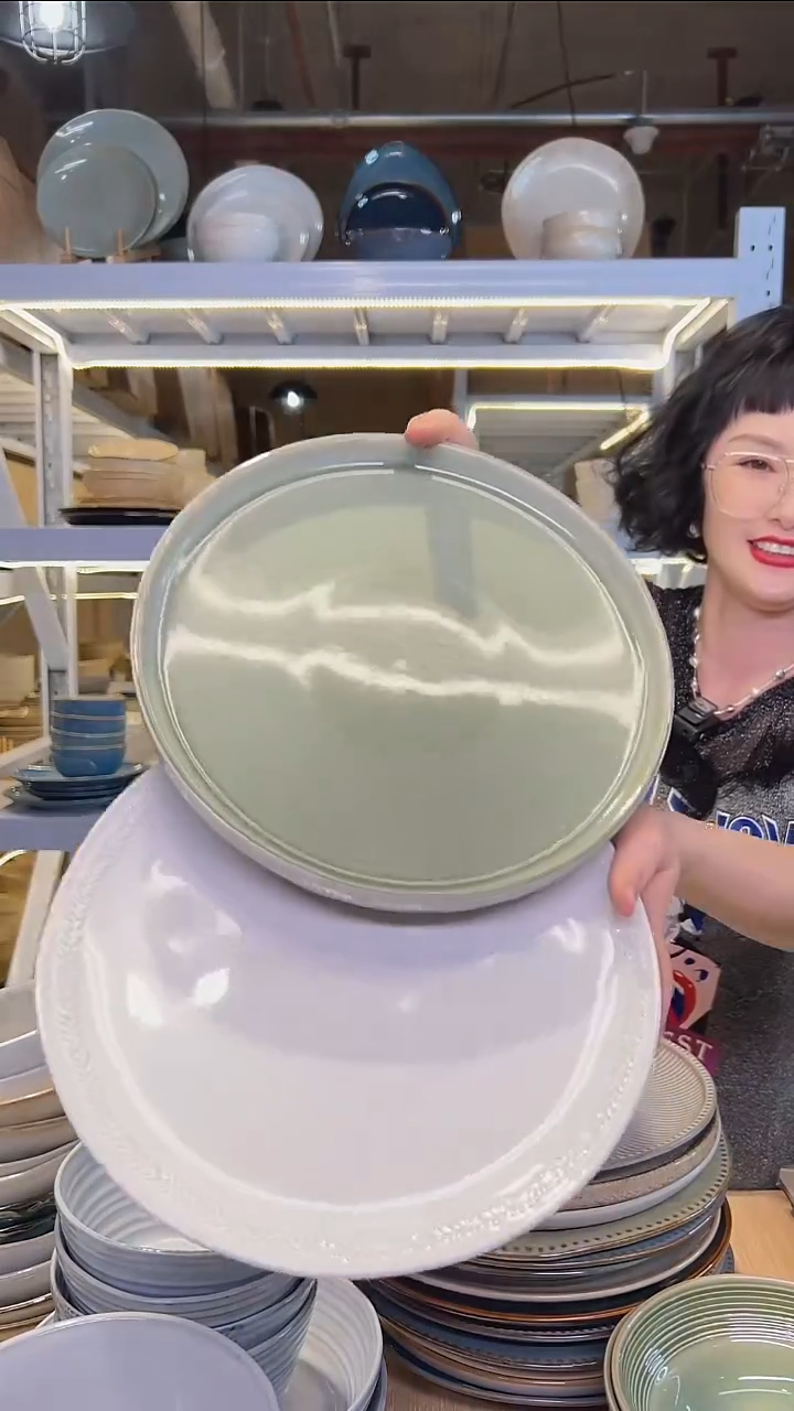 瓷395外贸原单尾货釉下彩陶瓷默认微瑕