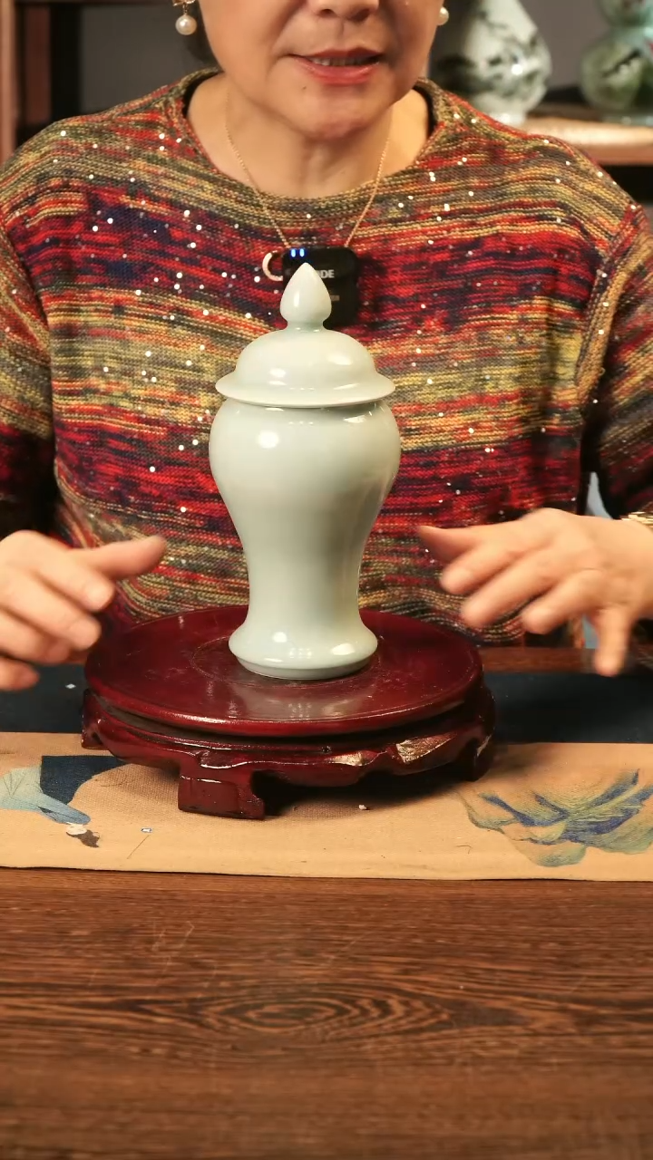 【闪购商品】纯手工 粉青 小将军罐