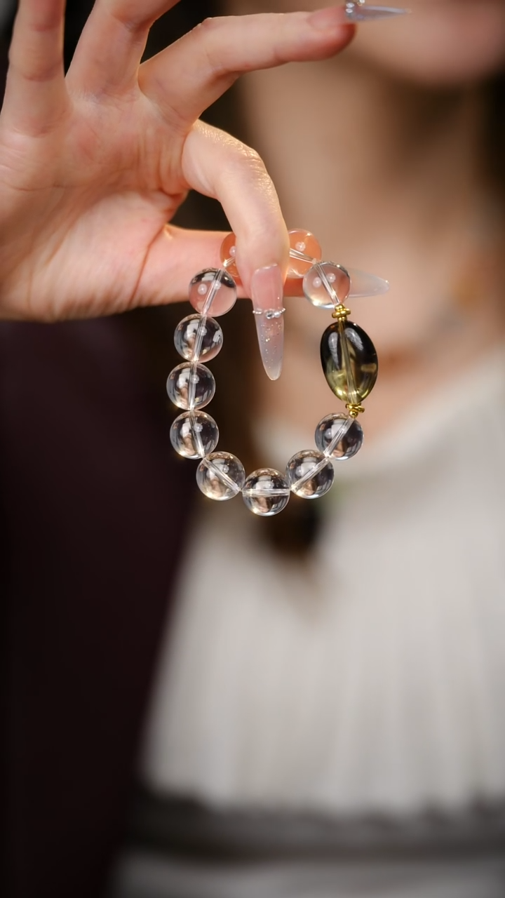 合金手串水晶白水晶 黄水晶