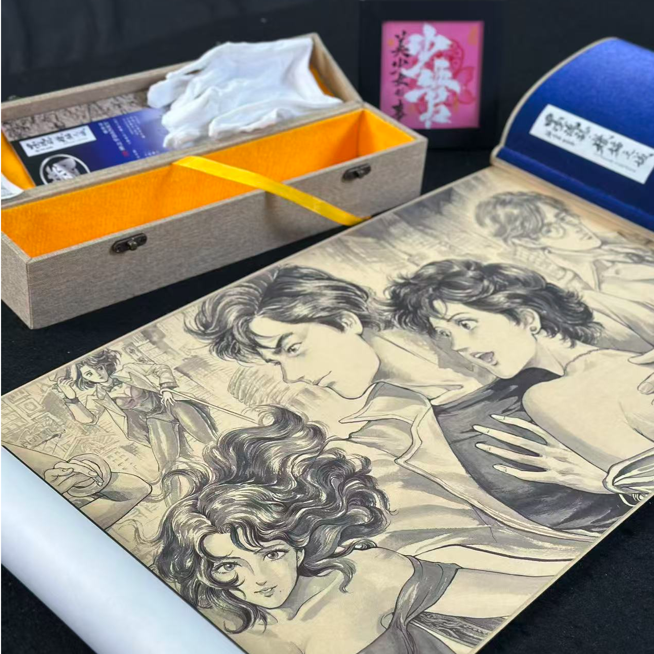 【全款预热猎猫之城】方四寸小摆台送卷轴（微喷复制）