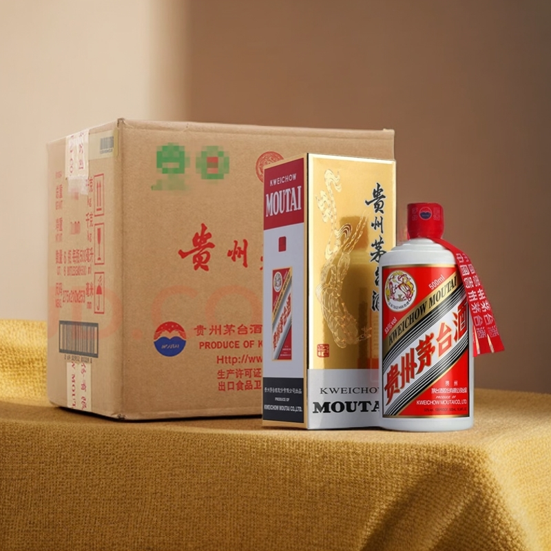 KWEICHOW MOUTAI/贵州茅台飞天19年酱香型白酒500ml*6瓶原箱53度