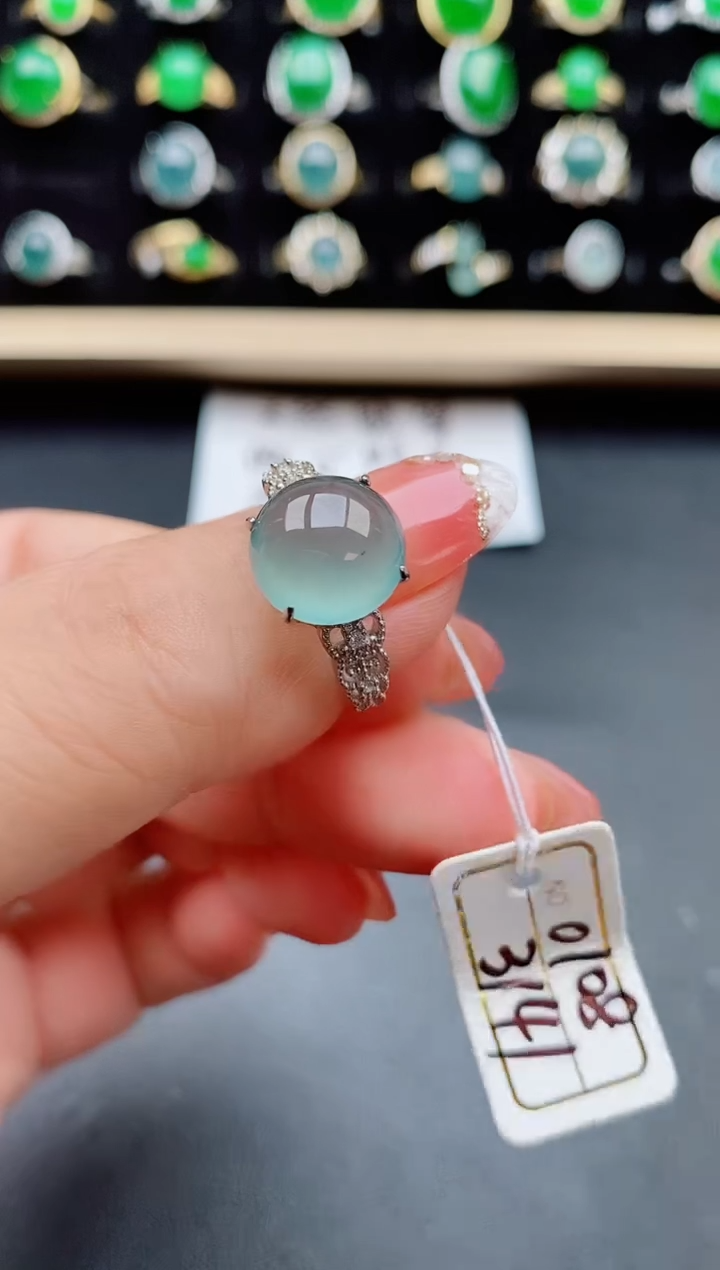 【闪购商品】翡翠戒指银S925镶嵌121212
